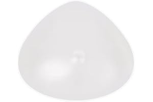 ELMIKA Triangel Silikon Brustformen, Mastektomie Prothese zum Schwimmen heiße Quelle, tiefes konkaves BH-Pad Enhancer, Transparent L,215g/Stück