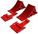 Produktbild Komplett Set: Unterlegkeile incl. Halter 2 Stück rot - 1600 kg - Bremskeil Anhänger Keile bis 1.6t