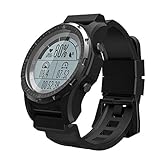 Smartwatch, GPS Herzfrequenz, Luftdruck Laufen, Wandern, Mountain Golf, Multi-Function Male Smart Watch,Black