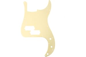 Musiclily 13 Agujeros Precision Bass Pickguard Golpeador para Fender American/México Standard Bajo Estilo P, 1 capa Crema