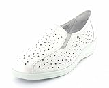 Luftpolstersohle ara Damenschuhe bequem Perlato/Softnappa-Leder, herausnehmbares Soft-Fußbett, in weiss/bianco Weite H, Größe 6.5, Artikelnummer EH240335