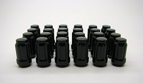 AccuWheel LNS-12000B6 Small Diameter Acorn Spline Drive Black Lug Nuts with Key (1/2-20 Thread Size) - Lugnuts by AccuWheel