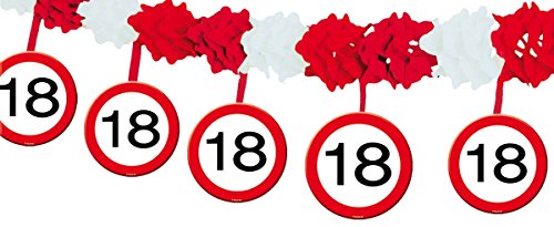 23-tlg. Partyset 18. Geburtstag Dekoset Dekobox – Verkehrschild – Girlanden, Luftballons - 3