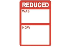 AUDIOPRINT LTD. Audioprint Ltd Reduced was/Now Stickers - 500 Pack - 65mm