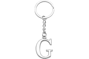 LUODAN Llavero con letra inicial, plata A-Z 26 letra inicial colgante llavero llaveros originales hombre y mujer,regalo de cumpleaños 18,llavero de coche Dáselo a papá