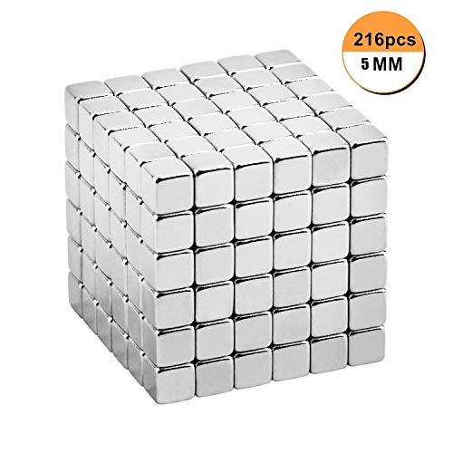 Preisvergleich Produktbild Magnetische Würfel Puzzle Prime Qualität Zappeln Spielzeug Zappeln Würfel, 216 Stück. Ideal Büro Stressabbau Executive Schreibtisch Toy.Magic Square Fidget Magnets Cool Gadget. (Size : 5mm)