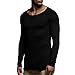 Produktbild BaZhaHei Herren Langarmshirt 2018 Herren Rundhals Oberteile Männer Herbst Winter O Neck Langarm Slim Casual Patchwork Tops Bluse Shirts