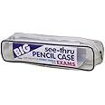 330x130mm Large Clear Rectangle Exam Pencil Case Through Transparent