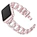 Produktbild Upxiang Uhrenarmband, Edelstahl Ersatz Uhr Mädchen Band Armband Armbanduhr für Iwatch Series 44mm/ für Apple Watch Series 4 40mm (Rosa, for Apple Watch Series 4 40mm)