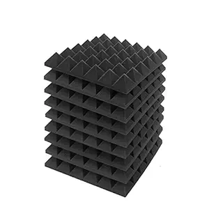 ARA Pyramid Soundproofing Studio Acoustic Foam| Pack of 9( Black) | 2