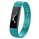 Colorful Fitness Tracker,Smart Armband ID115 Bluetooth Smart Watch Armband Armband Schrittzähler Sport Fitness Tracker (Himmelblau)