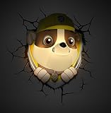Paw Patrol Rubble Wandlampe 3D Light FX Kinderlampe – Nachtlicht für kinder mit automatische Abschaltung und Wandaufkleber - 2