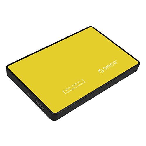 ORICO - 2.5 zoll USB 3.0 festplatten Gehäuse für 9.5mm & 7mm 2.5 zoll SATA SSD HDD mit USB3.0 Kabel Werkzeuglose HDD Installation-Orange