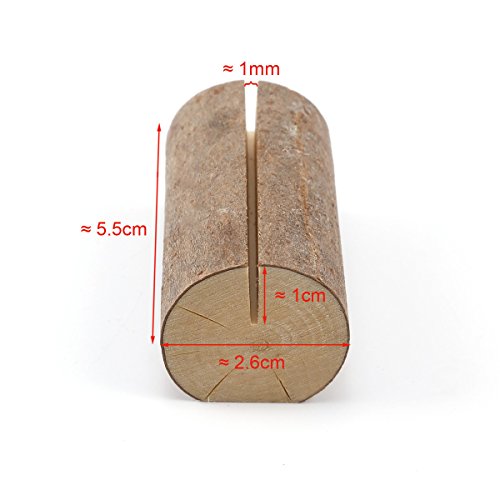 20 x Holz Holzsteg Tischkartenhalter Platzkartenhalter Kartenhalter Platzkarte Namesschild Hochzeit Wohnung Foto Deko Tischdeko - 8
