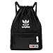 Produktbild BeGreat Turnbeutel, Rucksack Beutel Sportbeutel Gymsack Gym Bag mit Innentasche für Reisen/Sport/ Schule (Schwarz)
