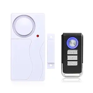 Mengshen Door and Window Alarm, Anti-Theft Burglar Wireless Alarm with Remote Control for Home Security, 105db (Includes 1 Alarm and 1 Remote Control)
