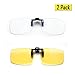 Produktbild Cyxus (2er Pack) Blauer Lichtfilter Clip-on Computer Lesebrillen, UV-Blocking Anti Eye Strain Unisex Eyewear 1 Transparente Linse und 1 Gelbe Linse