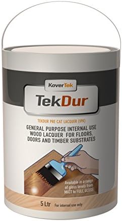 TekDur PreCat is a pre-catalysed Alkyd professional use, high quality wood lacquer/varnish (Semi Matt Lacquer 15% Gloss) 5lt