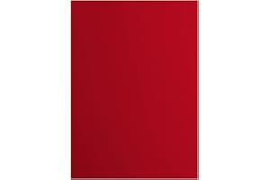 VAESSEN CREATIVE Florence Papier Cartonné Rouge Lisse - A4 - Poppy - 10 feuilles - 216 g/m² - Papier pour Scrapbooking, Carterie, Perforation et Faire Part de Mariage