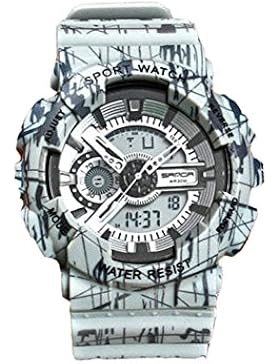 Sportuhr,Multi-funktions-digitale led elektronische armbanduhr wasserdicht leuchtende mode casual teenager-jungenuhr-D