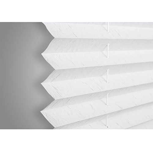 Augou Doppelrollo 90x130cm Vorhänge Duo Rollo Plissee Blickdicht Klemmfix Duorollo Verdunklungsrollos mit Klemmträgern ohne Bohren am Fensterflügel 100% Polyester für Fenster Tür (Weiß) - 3