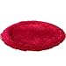 Produktbild BESTHOO Teppich Runde Teppiche, einfarbig, superweiche Wolldecke, Wohnzimmer-Schlafzimmer-Haushalts-Shaggy-Teppich (Farbe : Rose rot, größe : 90cm in Diameter) (Color : -, Size : -)