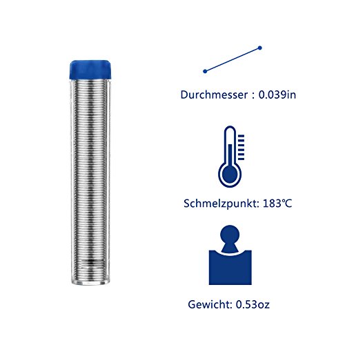 KYG Lötkolben Set 18er Elektro Lötset 60W 220V einstellbare Temperatur Schweißen 200-450 ℃ mit Lötspitzen Entlötpumpe usw. - 4