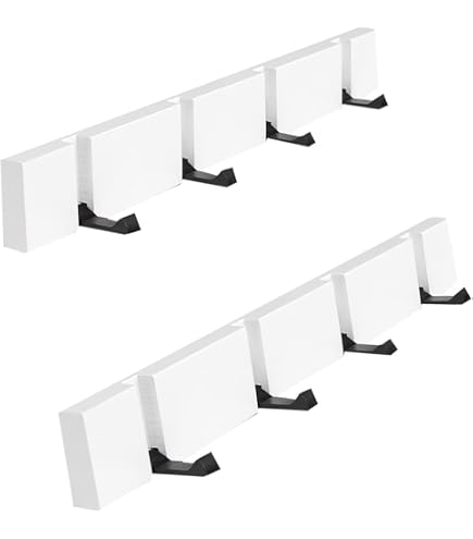 Zusammenklappbare Wandgarderobe Mit Saugnäpfen - 5 Haken, Piano-design