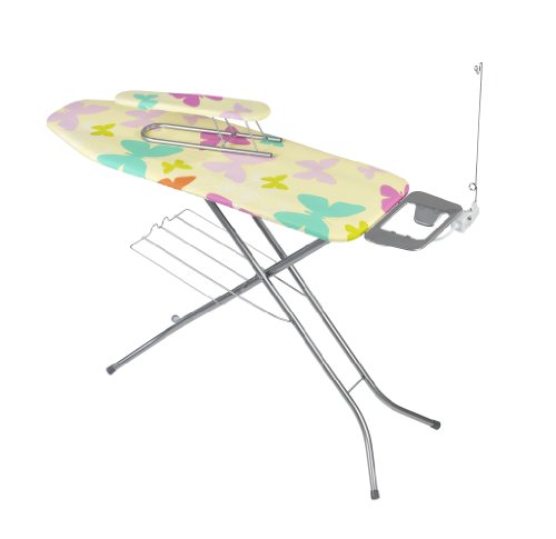 Wenko Speed Plus Tabla de Planchar, Metal Recubrimiento de Polvo, Plata, 38x120x95 cm