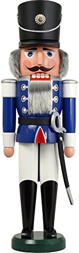 Seiffen folk art large figure Husar 60 cm Blue Nutcracker