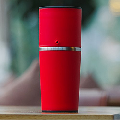 examen XINGQIANRU Machine À Café Manuelle Portable Mini Tasse De Café Premium Cadeau Tasse Capsule Machine À Café (75 * 88 * 220Mm),Red