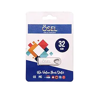 OSEL Made in India 32GB Silver Zoom Metallic 2.0 USB Flash Drive (Gray)