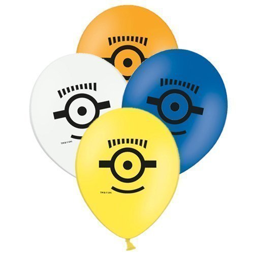Minions – 8 bunte Luftballons (ø ca. 30cm) Ballons – Ich einfach unverbesserlich - Geburtstag & Party
