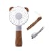Produktbild Kofun Mini Fan, Tragbarer Haltegriff, Tragbarer Handlüfter Batteriebetriebener USB-Power-Handlüfter Mini-Lüfter mit Tragegurt Mini-Handfächer - Braun (Mit Originalverpackung)