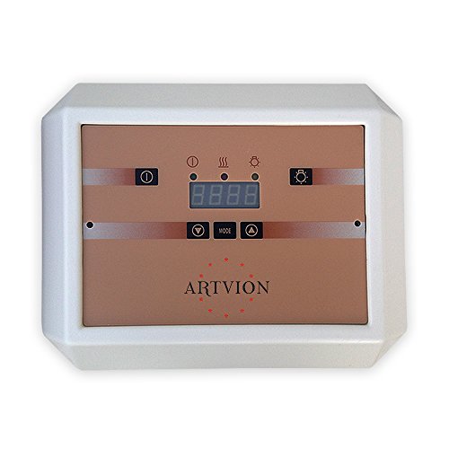 Saunaofen-Set ECONOMY-Plus-Anthrazit, finnischer Saunaofen 7,5 kW inkl. Saunasteuerung mit Vorwahl, Made in Germany und Original Premium Saunasteinen von ARTVION - 3