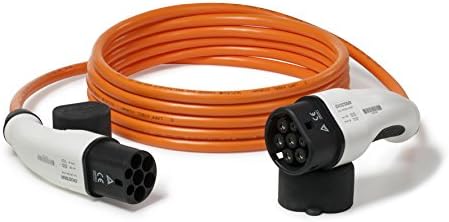 Dostar) 5 Meter Charging Cable 32 A 1-Phase with Type 2 Charger &amp; Ladekupp Lung (BMW i3 i8 Porsche Panamera E-P5 VW Up. and other Golf