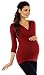 Zeta Ville - Women's Maternity Nursing T Shirt Top Tee - Sizes S-4XL - 618c (Crimson, UK 8/10, M)