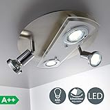 Die benötigten 4 LED Leuchtmittel mit GU10 Lampenfassung werden mitgeliefert und sorgen mit je 250 Lumen bei 3 Watt für großflächige Helligkeit.