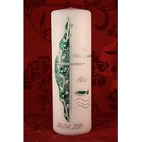 Konfirmationskerze K-95g in vers. Farben inkl. Namen und Datum - auch zur Kommunion