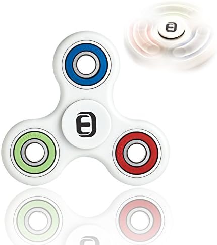 Oriental eLife Fidget Spinner, Tri-Spinner EDC Focus Toy Hand spinner - Stress Relievers for ADD, ADHD Relieves Stress, Autism And Anxiety And Relax for Children and Adults (ABS, White& Multicolor)