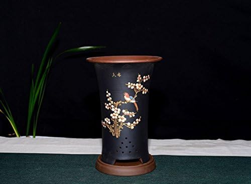 Premium luxurious flower pots/purple ceramic flowerpot/china wind pot/orchid flower pots/living room balcony indoor potted plant-A 20x28x12cm(8x11x5)