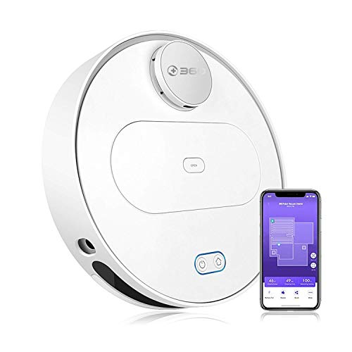 Robot Aspirador y Fregasuelos 4 en 1, 360 S6, Navegación Inteligente, Mapeo con Pared Virtual, Aspirador Robótico 1800Pa, WIFI APP Control, 2 Cepillos Antienredos