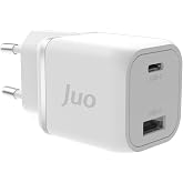 Juo 35W GaN USB-C + USB-A Charger iPhone & Samsung PPS Compatible PD QC4.0 Type-C Fast Charger