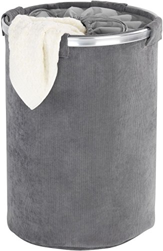 Wenko 62085100 Wäschesammler Cordoba Wäschekorb, Fassungsvermögen 68 L, Polyester, grau, 40 x 40 x 54 cm - 2