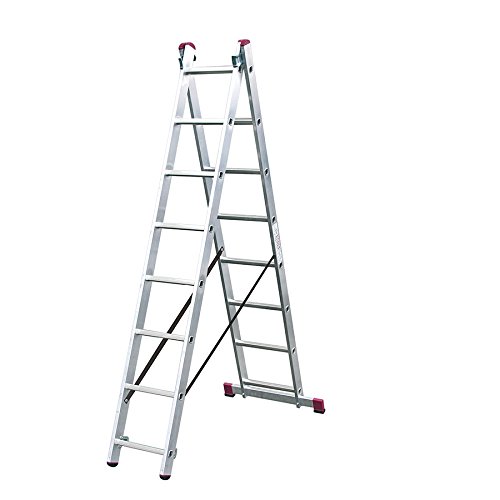 KRAUSE Corda Alu Mehrzweckleiter 2x8 o 2x11 Sprossen Vielzweckleiter Stehleiter