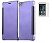 Produktbild Huawei P9 lite/ Huawei G9 Lite(2016) Smart Case Hülle mit Panzerglas,ISENPENK Ultra Slim Electroplate Überzug Spiegel TPU+PC(PU Leder Verbinden) Leder Case,Original Flip Bookstyle Wasserdicht Shockproof Anti Slip Protection Stoßfest Leder Tasche,Clear Durchsichtig Transparent Frontabdeckung Outdoor Stoßdämpfend Plating Mirror Schutzhülle Handyhülle für Huawei P9 lite/ Huawei G9 Lite(2016) 5.2Zoll-[lila]+Panzerglas/Schutzfoile/Scutzglas