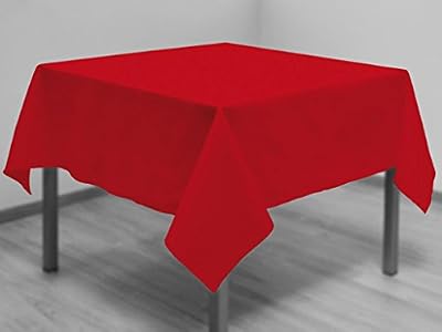Soleil d'Ocre 814457 Alix Nappe Antitaches Carré Polyester Rouge 180 x 180 cm