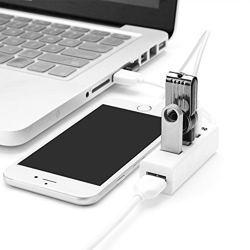 Vakoo USB Hub [2.0, 4-Port] High Speed Datenhub kompatiblen Geräten ,Weiss - 6