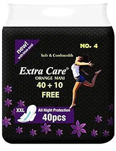 Zuvairiya Sanitary Pads for women XXL- Heavy Flow | All Night Protection | Super Absorption | Ultra-Thin & Soft | 100% Rash Free | 320mm Disposable Period Pad (Pack of 40 XXL Pads+10 Panty Liner)