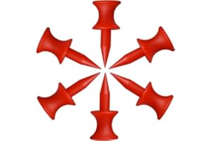 DAZISEN Golf Tees Plastic - 25MM/32MM Durable Small Castle Golf Tees Green/Red (100 Pcs)